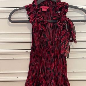 Sunny Leigh Red and Black Top - Size Small